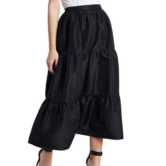 NWT Vince Camuto Black Taffeta Ankle Length Skirt 1X or 2X